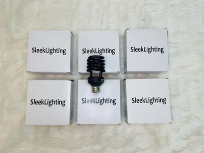 12 Pack UV Black Light Bulb Compact Fluorescent CFL Party SleekLighting 23W E26 - Image 1 of 4