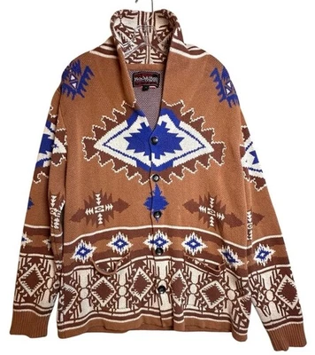 Cárdigan vaquero Rock & Roll chal suéter para hombre talla L azteca suroeste rodeo usado en excelente estado Foto 1 de 4