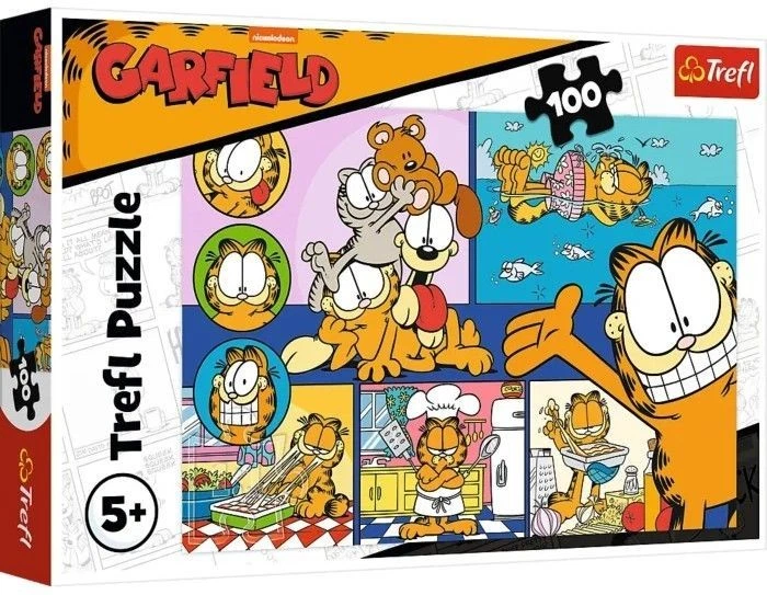 NEW Trefl Jigsaw Puzzle 100 Pieces 5+ Ages Lazy Garfield - Image 1 of 2