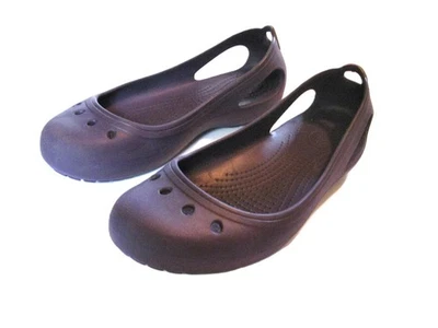 Crocs Kadee туфли женский размер 10 фиолетовый плоский Mary Jane комфорт без шнурков - Изображение 1 из 4