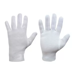 4 x Guantes Blancos (2 Pares) de Algodon 100% Multiusos Trabajo Nuevos - Imagen 1 de 1