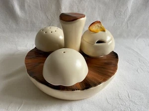 CarltonWare c.1960's Mushroom Cruet Set Australian Design - Picture 1 of 12