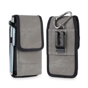 For Jitterbug Smart4, Smart3 - Gray Rugged Nylon Case with Card Slot - Picture 1 of 7