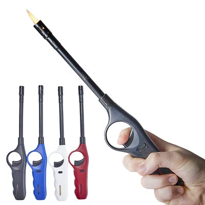 Stabfeuerzeug 4x Fest Nachfüllbar Jet Flamme Sturm Feuerzeug Feuerzeuge 28,3cm - Bild 1 von 4