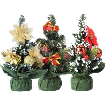 Mini Christmas Tree Desk Table Top Small Xmas Tree Party Ornaments Decors New - Image 1 of 4