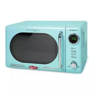 Nostalgia Countertop Microwave 10.09"X17.75"X12.91" 700W 5-Power Level Aqua Blue - Picture 1 of 3