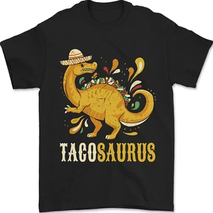 Tacosaurus lustiges mexikanisches Taco Dinosaurier Herren T-Shirt 100% Baumwolle - Bild 1 von 2
