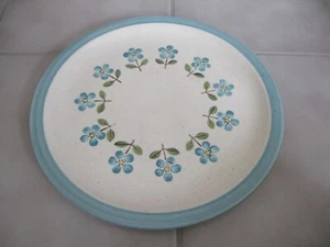 Metlox Vernon Ware SPRINGTIME 13" Round Platter California Pottery Blue Floral - Picture 1 of 5