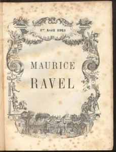 Maurice Ravel Book La Revue Musicale Volume III 1925 Contains Hard Covers - Foto 1 di 5
