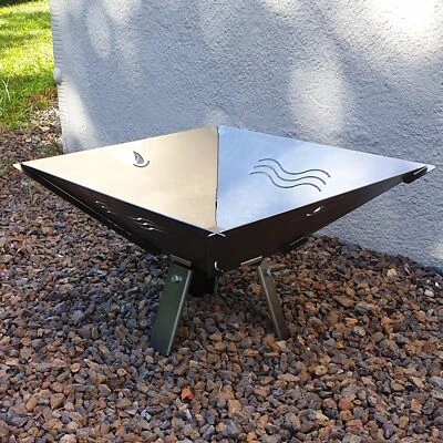 FIRE WORLD 24 GMBH Feuerschale Fenit Welle Steckbar mit Fuss Stahl, Feuerkorb, Feuerschalen