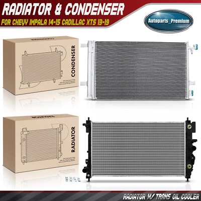 Kit de refrigeración de radiador y condensador de CA para Chevy Impala 14-15 Cadillac XTS 13-19 Foto 1 de 4
