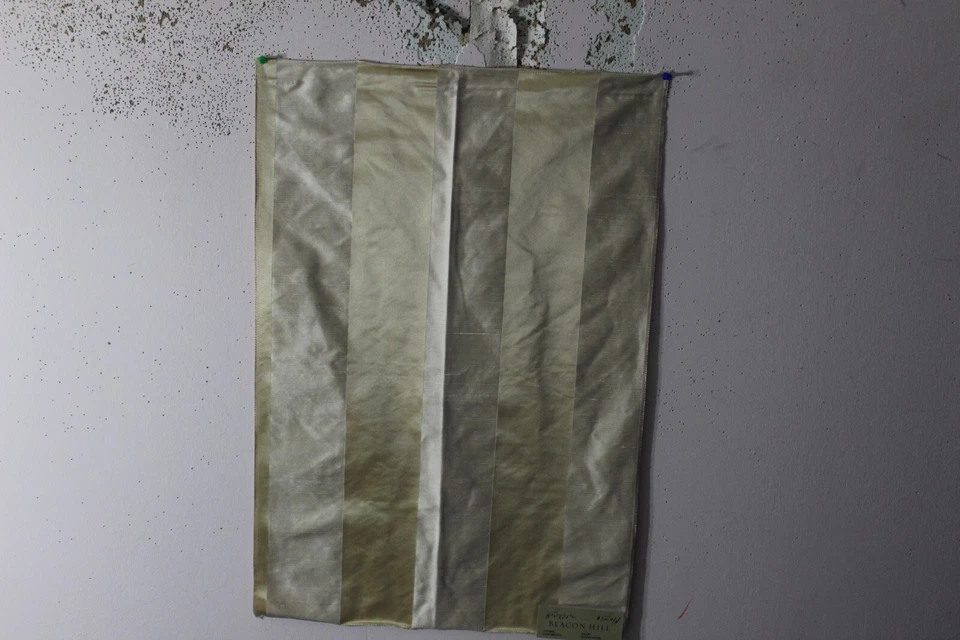 Beacon Hill, Satin Smooth, 100% Silk Stripe,  18" W X 26.50" L, Clr Golden Straw - Image 1 of 1