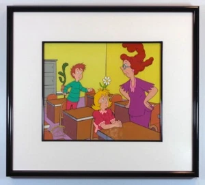 Daisy-Head Mayzie OPC Miss Sneetcher Finch Original Production Cel FRAMED Seuss - Picture 1 of 3