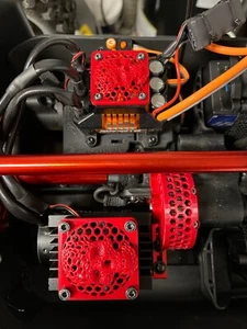 Motor and ESC Fan Debris Cover Set, Arrma Kraton or Outcast 8S, 3D Skull - Picture 1 of 6