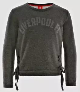Felpa girocollo manica lunga nuova con etichette Liverpool FC LFC - maglione grigio 3-4 anni Ht 3'3-3'7" - Foto 1 di 5