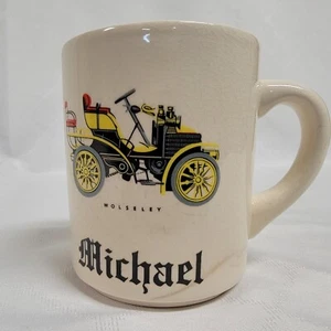 Mr Mugs Hallandale, Fl Made in England Coffee Mug Antique Car Wolseley "MICHAEL" - Picture 1 of 5