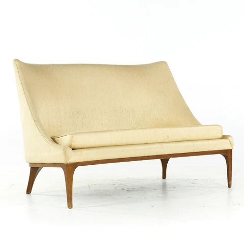 Lawrence Peabody for Richardson Nemschoff Mid Century Walnut Settee Cover