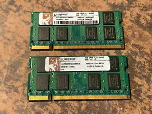 Kingston 4GB 2x2 DDR2 800MHz Laptop SO-DIMM RAM Memory 2X2GB ACR256X64D2S800C6 - Picture 1 of 1