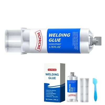 VICPRICME Metal Glue 1.76 oz 2 Part Heavy Duty Cold Weld Adhesive for Metals Plastics C...