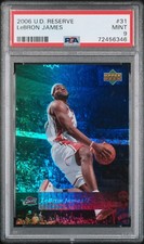LeBron James Upper Deck UD Reserve PSA 9 (card 31) 2006/07