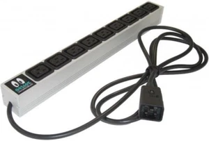Ciabatta Rack 19" per Server, 9 Prese IEC C19, 16A, Montaggio a Rack, Cavo 2m - Foto 1 di 2