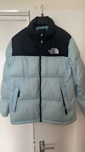 Boys/Girls North Face Nuptse Blue/Black Down Jacket Junior Size XL . - Picture 1 of 4