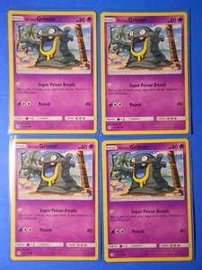4x Alolan Grimer 57/149 Pokemon card Sun & Moon base set common NM - Bild 1 von 1