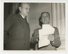 1941 VINT ORIGINAL 6.5X8.5 B&W PHOTO U.S. SENATORS LUCAS & HATCH WASHINGTON D.C.
