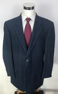 Cappotto sportivo blazer John W Nordstrom Ermenegildo Zegna Trofeo lana blu quadri 42R - Foto 1 di 12