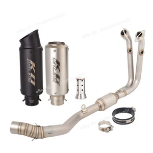For CF-Moto 450SR 450SS Whole Exhaust System Header Link Pipe Black Muffler 51mm - Picture 1 of 12