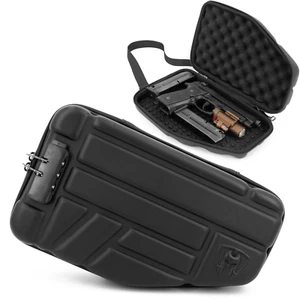 CM Pistol Case Holds 9mm Handguns and and Magazine Storage Locking Handgun Case - Picture 1 of 9