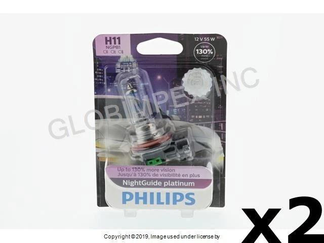 BMW/MERCEDES/MINI (2001-2022) Bulb-Halogen (12V-55W) FRONT (2) PHILIPS NIGHT - Image 1 of 1