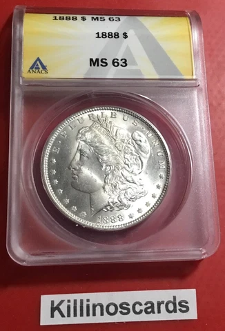 1888 Morgan Dollar ANACS MS63 Cover