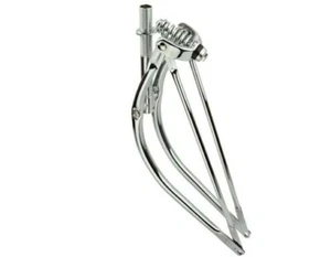 26" Bent Springer Forks In Chrome - Picture 1 of 5