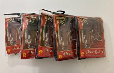 Lote de 5 Botas Pirata Gamuza Imitación Adultos Envejecidas Botas con Borde de Red Foto 1 de 2