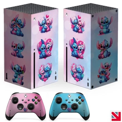 VINYL REALITY Stitch Angel Cute XBOX SERIES X Skin Decal Vinyl Sticker Wrap