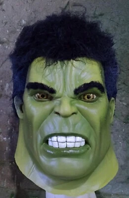 Hulk Latex Mask, The Incredible man movie, Green Avengers,  Cosplay - Image 1 of 4