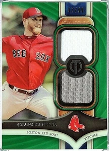 Camiseta deportiva 2018 Topps Tribute Craig Kimbrel 57/99 doble juego usada reliquias DR-CK - Imagen 1 de 3