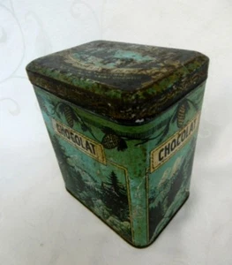 ANCIEN BOITE EN TOLE "LES SUCRES DES VOSGES" STE LA VOSGIENNE "CHOCOLAT" - Imagen 1 de 8