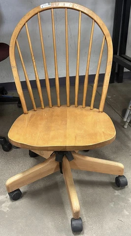 Rare Antique Vintage Ethan Allen Classic Kids Wooden Swivel Chair Cover