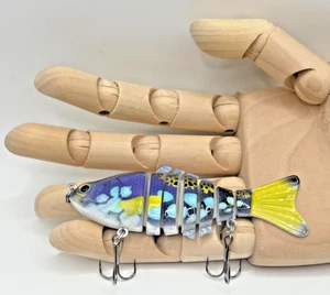 Large Fishing lure Bait Multi Jointed Realistic Pike Predator Spinner 95mm 16g - Picture 1 of 7
