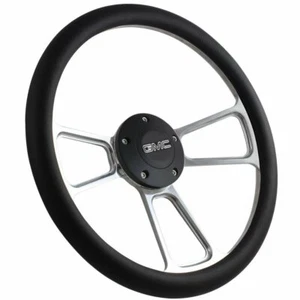 1974-1994 GMC C-Series Pick-Up - Black & Billet with Black Horn Steering Wheel - Bild 1 von 24