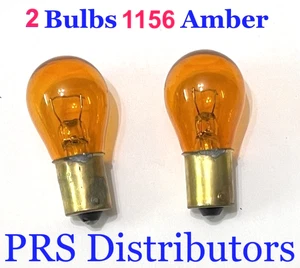 2 Amber Bulbs 1156 Single Filament 12V For Some Cars Trucks Boats Amber Bulbs - Picture 1 of 2