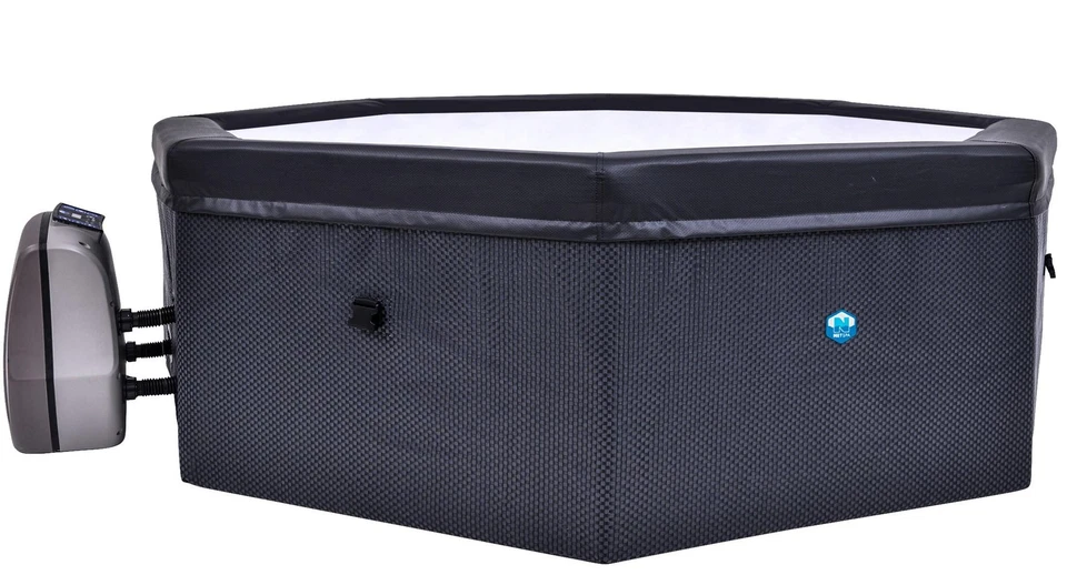 NetSpa Octopus 4+2 Personen Whirlpool halbstarr Ø 193cm In-Outdoor Pool schwarz - Bild 1 von 4