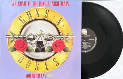Guns N' Roses - Welcome To The Jungle 12" 45 RPM night train GNR Vinyl LP EX Foto 1 de 4