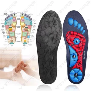 Magnetische Akupressur Einlegesohlen Massage Therapie Schuheinlagen Anti-Ermüdung Fußpolster - Bild 1 von 7