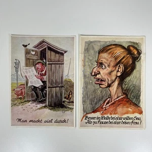 Vintage German Oktoberfest Postcards x 2 - Picture 1 of 2