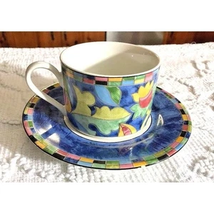 Interiors FANTASIA Flache Tasse & Untertasse 2 Teile Geschirr Ersatz - Bild 1 von 7