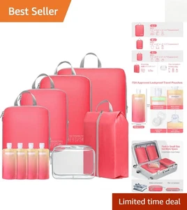 7-teiliges Kompressions-Packwürfel-Set für Frauen - platzsparende Reiselösung - Bild 1 von 11