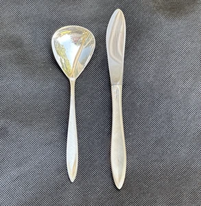 Juego de cubiertos Gorham de plata esterlina Gossamer Butter Knife & Sugar Spoon 76 g - Imagen 1 de 8